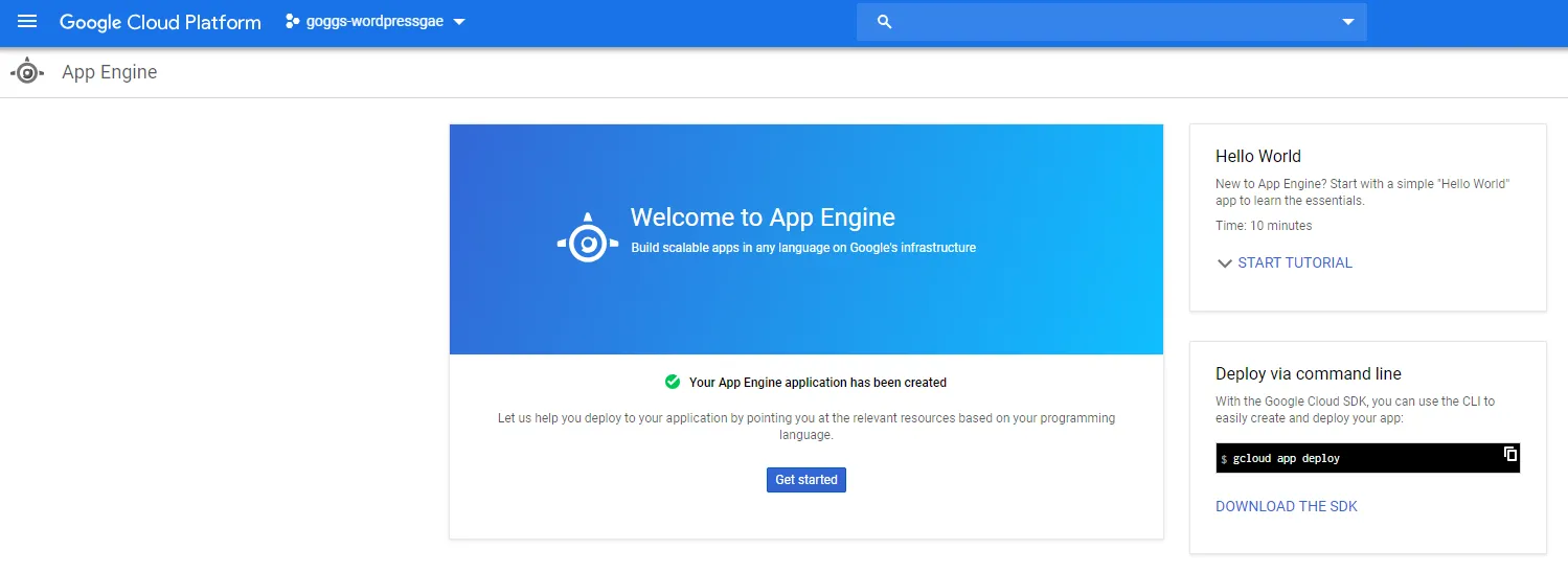 AppEngineDashboardConfigured