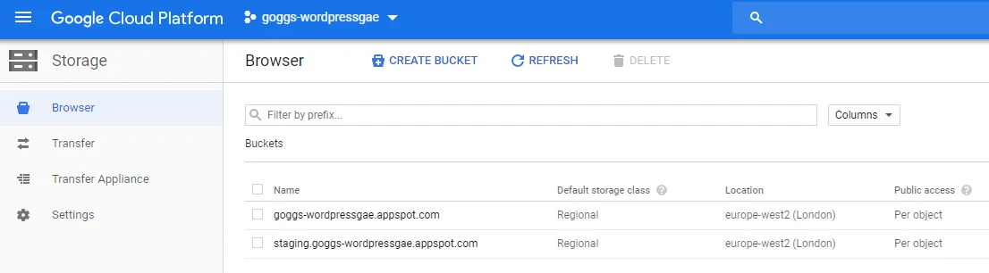 StorageDefaultBuckets